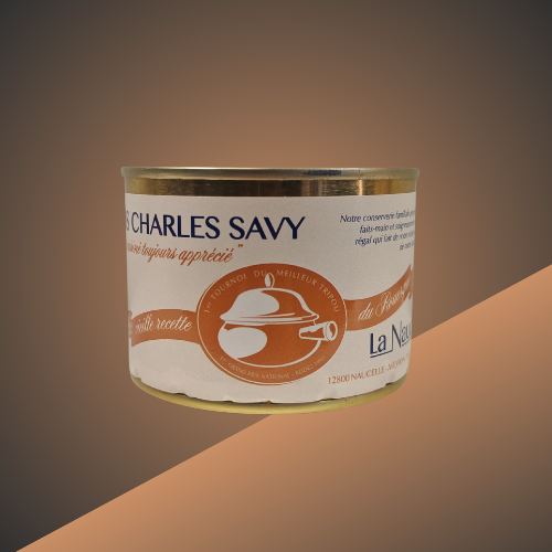 Conserve Charles Savy La Naucelloise, plat cuisiné traditionnel aveyronnais disponible chez L’Étal de l’Aveyron à Agde