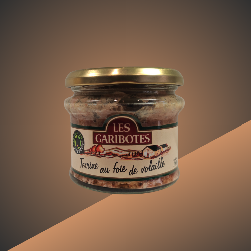 Terrine au foie de volaille Les Garibotes, spécialité aveyronnaise vendue à Agde par L’Étal de l’Aveyron