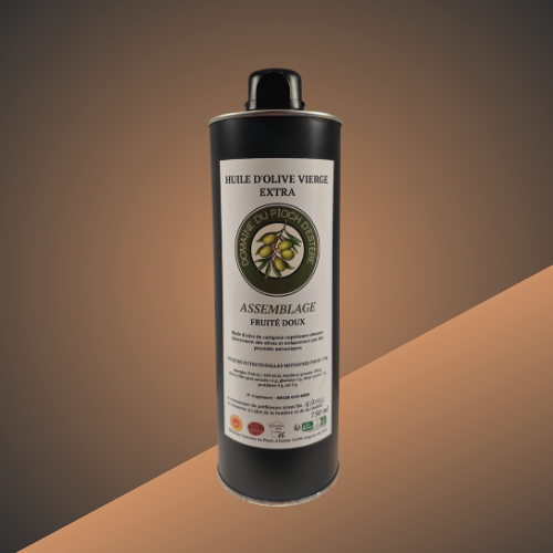 Huile d’olive vierge extra du Domaine du Pioch Rey, disponible chez L’Étal de l’Aveyron à Agde