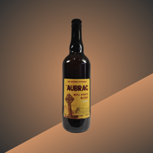 Bière blonde Aubrac de la Brasserie d’Olt, bière artisanale aveyronnaise disponible chez L’Étal de l’Aveyron à Agde