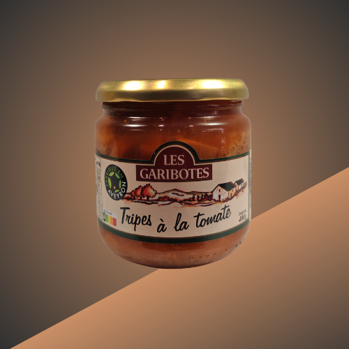 Tripes à la tomate Les Garibotes, plat traditionnel aveyronnais disponible chez L’Étal de l’Aveyron à Agde